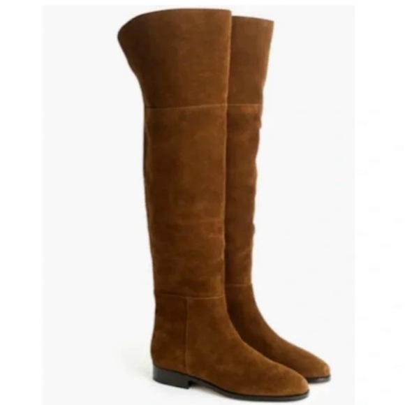 Jcrew over the knee beautiful brown suede boots NEW - Picture 1 of 8